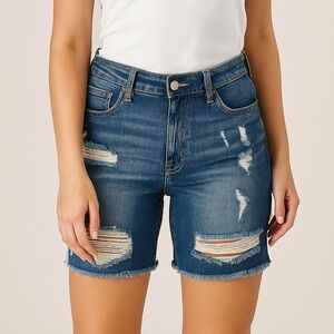 Fashion Nova Distressed Denim Shorts